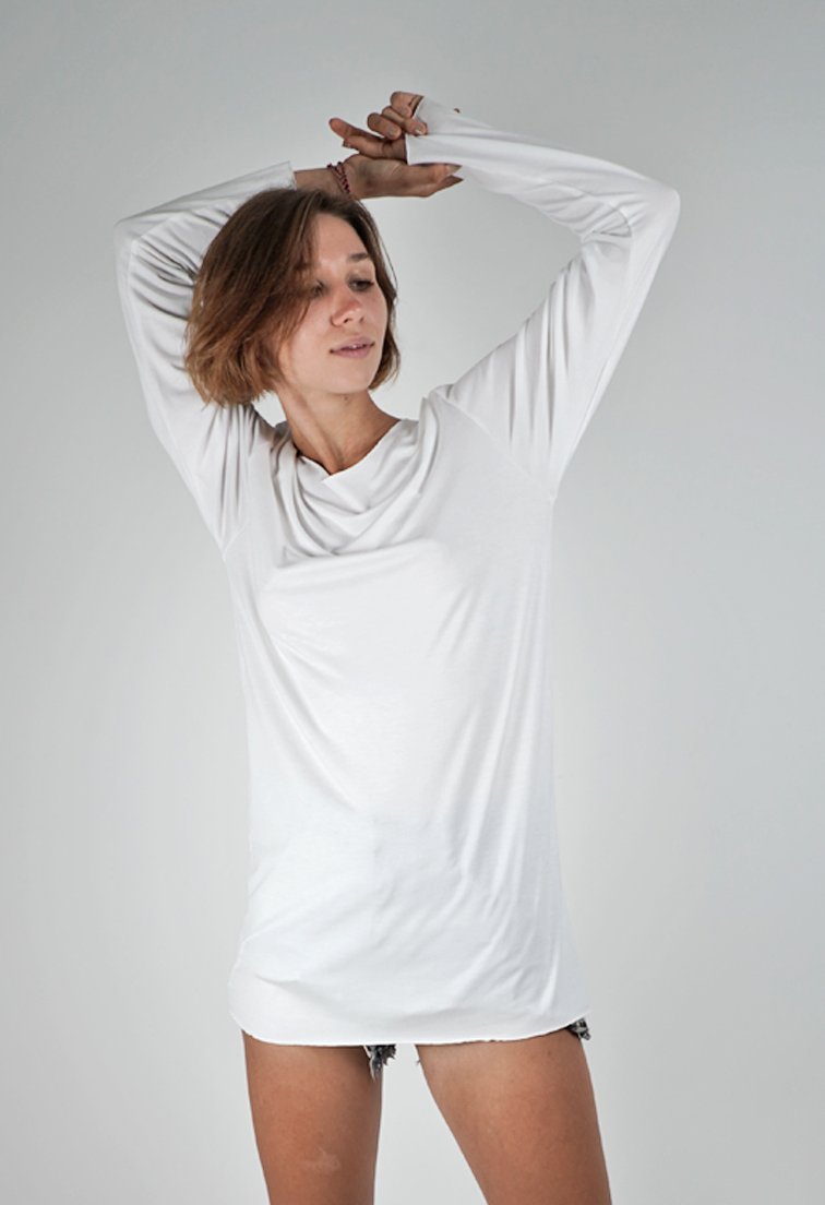 Ariadne White Long Sleeves Shirt